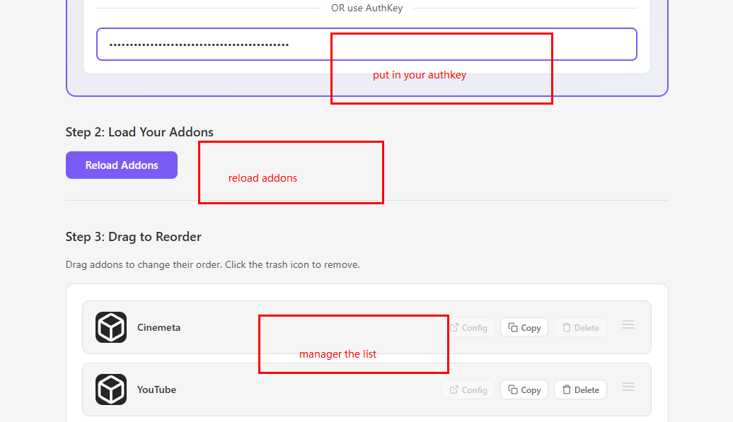 Screenshot: Drag & Drop Reorder